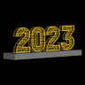Светодиодная фигура Цифры 2023 год Желтая