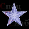 Светодиодная макушка "Звезда яркая" 55*55 см Белая