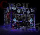 Новогодняя световая композиция арка "Теремок В6" 3,8 х 3,8 х 3