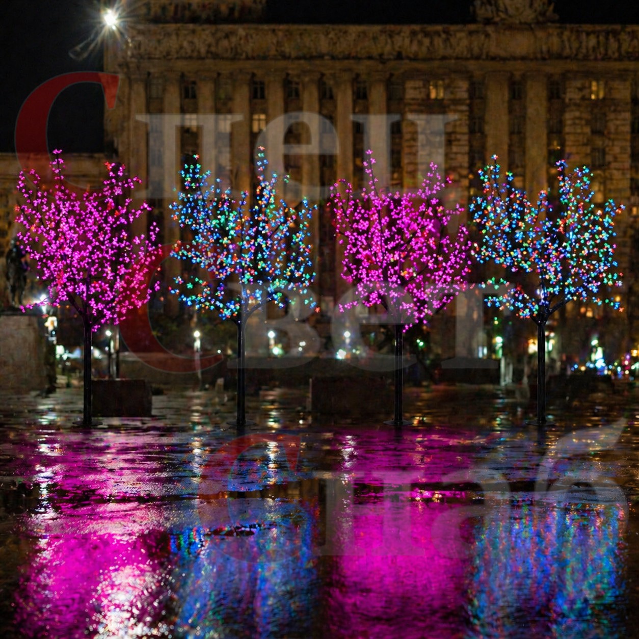 розовая и мульти сакура