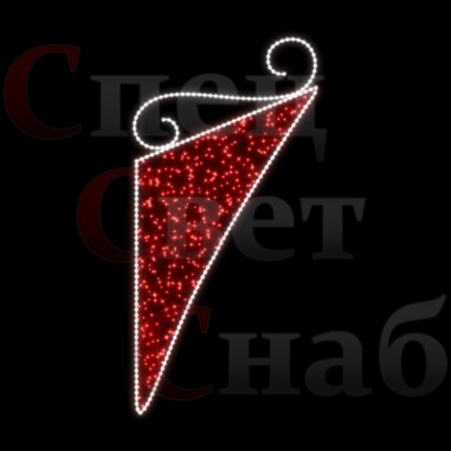 Светодиодная консоль "Факел с узором" Красная