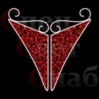 Светодиодная консоль "Факел с узором"  двойная Красная