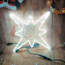 Световая фигура - "Звезда восьмиконечная" уличная белая