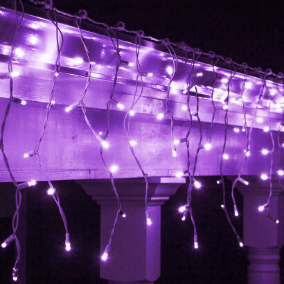 Светодиодная гирлянда бахрома Фиолетовая 50 x 0,6м IP65