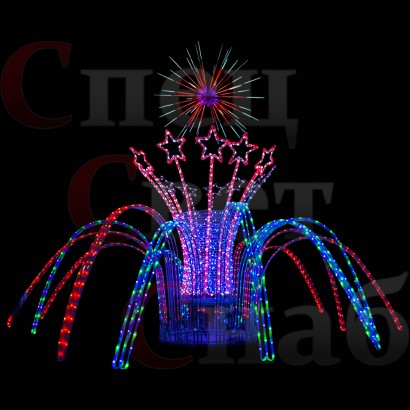 Морозостойкий Фонтан "Парад" с фейерверком 4х4 м