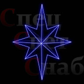 Макушка Северная звезда на елку 3D синяя